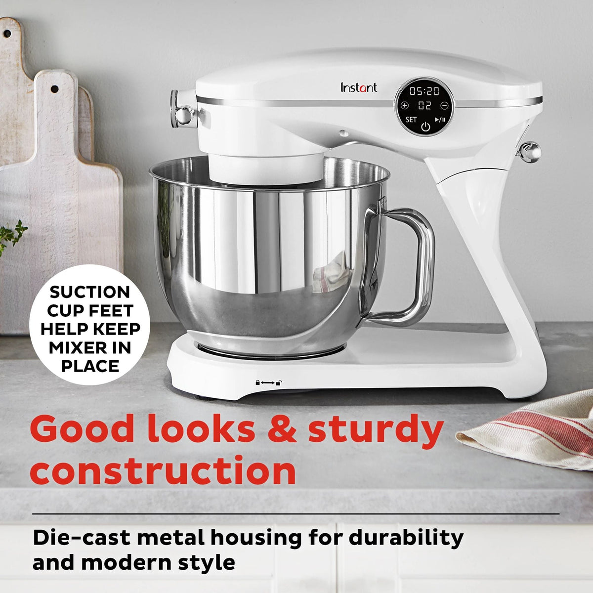 Instant Pot® 7.4QT Stand Mixer Pro Series, Pearl White