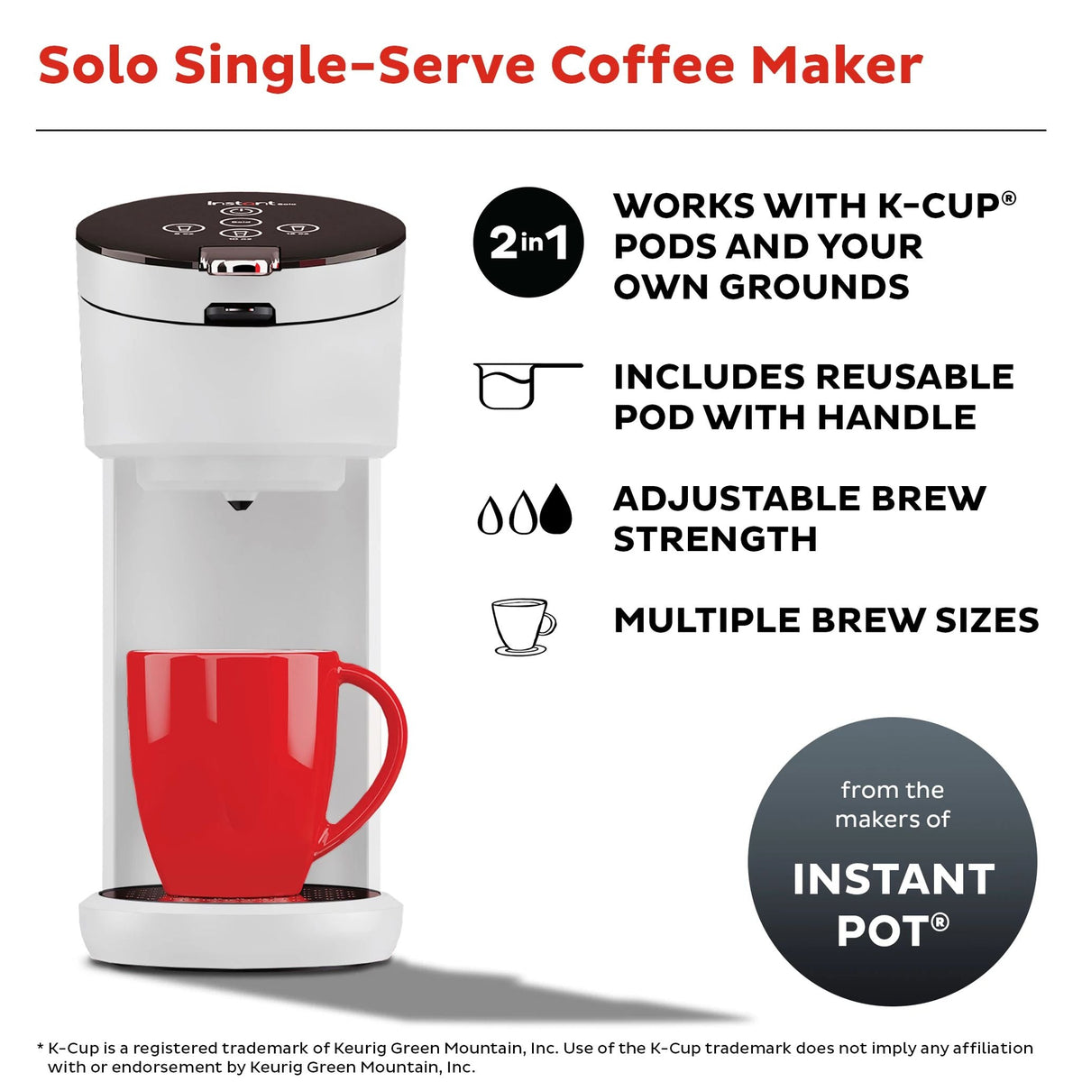 Instant™ Pot® Solo™ Single Serve Coffee Maker, White