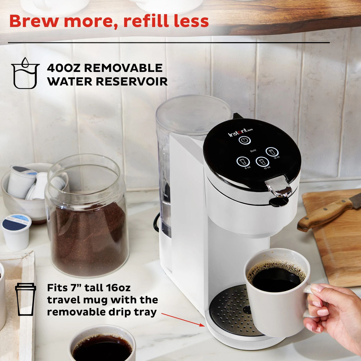 Instant™ Pot® Solo™ Single Serve Coffee Maker, White